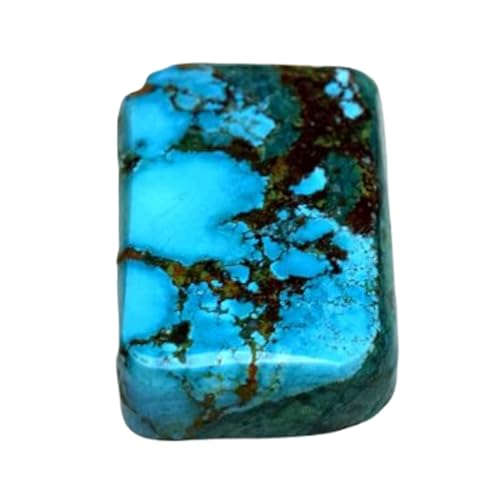 Cabochon turquoise naturelle rectangulaire pour bague et pendentif fait main en atelier DIY