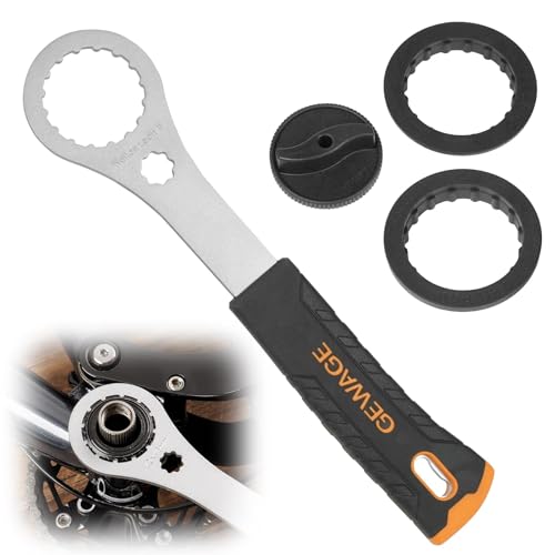 TayBong Tretlager Werkzeug mit Adaptern für Shimano Hollowtech II/BB9000/BBR60 4mm Stahl Langlebig Fahrrad Tretlagerschlüssel Praktisch Innenlager Werkzeug Kurbelkappenwerkzeug