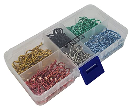 NHX RC 1/10 1/8 Color Body Clips with Plastic Case 180pc
