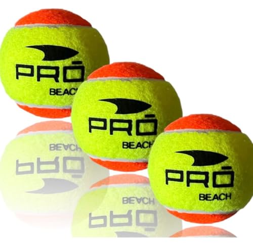 Kit com 3 Unidades Bola Beach Tennis PRO Stage 2 Aprovada ITF Beach Tenis Praia Treino