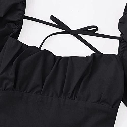 Robe col carré plissé buste extensible fini le tissu rigide