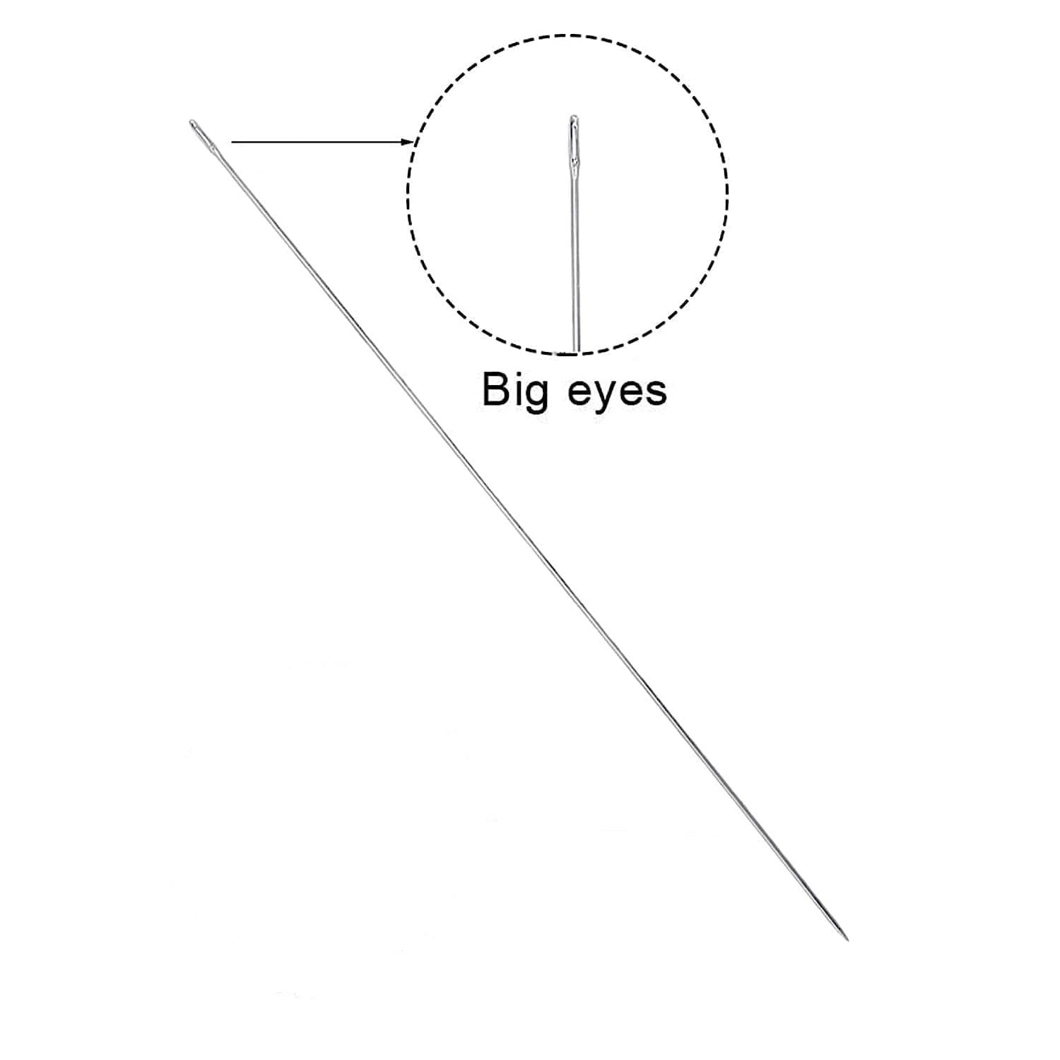 Sorzy Long Sewing Needle for Making Flower Garland, Big Eye, 15cm, Pack of 1 (10 Pieces) 3