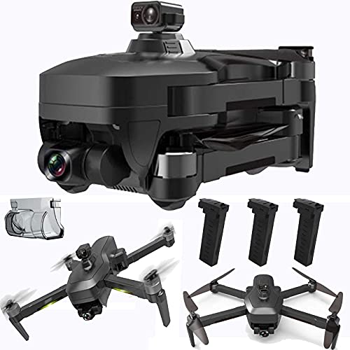 Los drones Gimbal de 3 ejes con cámaras son para principiantes con cámara EIS antivibración 4k UHD para adultos 5GHz Video en vivo Rc Quadcopter Cámaras duales