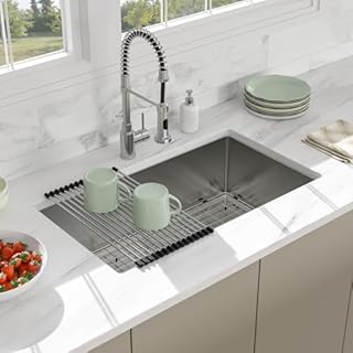 30 Inch Undermount Kitchen Sink - Beslend 30x18x10 Inch Undermount Stainless Steel Kitchen Sink 16 Gauge Single Bowl Round Corner Under Counter Basin