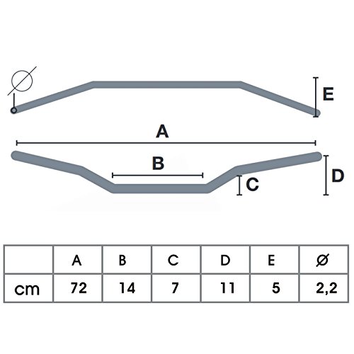 Guidons Aluminium Moto ATV Diametre 22 mm universel ATV Motard noir - Image 3