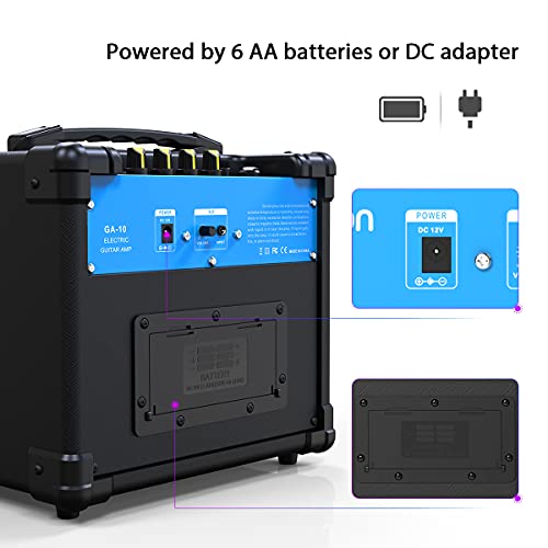 summina GA-10 10W Amplificateur De Guitare Électrique Amp Haut-parleur BT Prend En Charge Mode Clean/Distorsion AUX En Gain Bass Treble Volume Control - Les Beatles, Paul McCartney, John Lennon, RIngo Starr, George Harrison summina GA-10 10W Amplificateur De Guitare Électrique Amp Haut-parleur BT Prend En Charge Mode Clean/Distorsion AUX En Gain Bass Treble Volume Control – Image 7