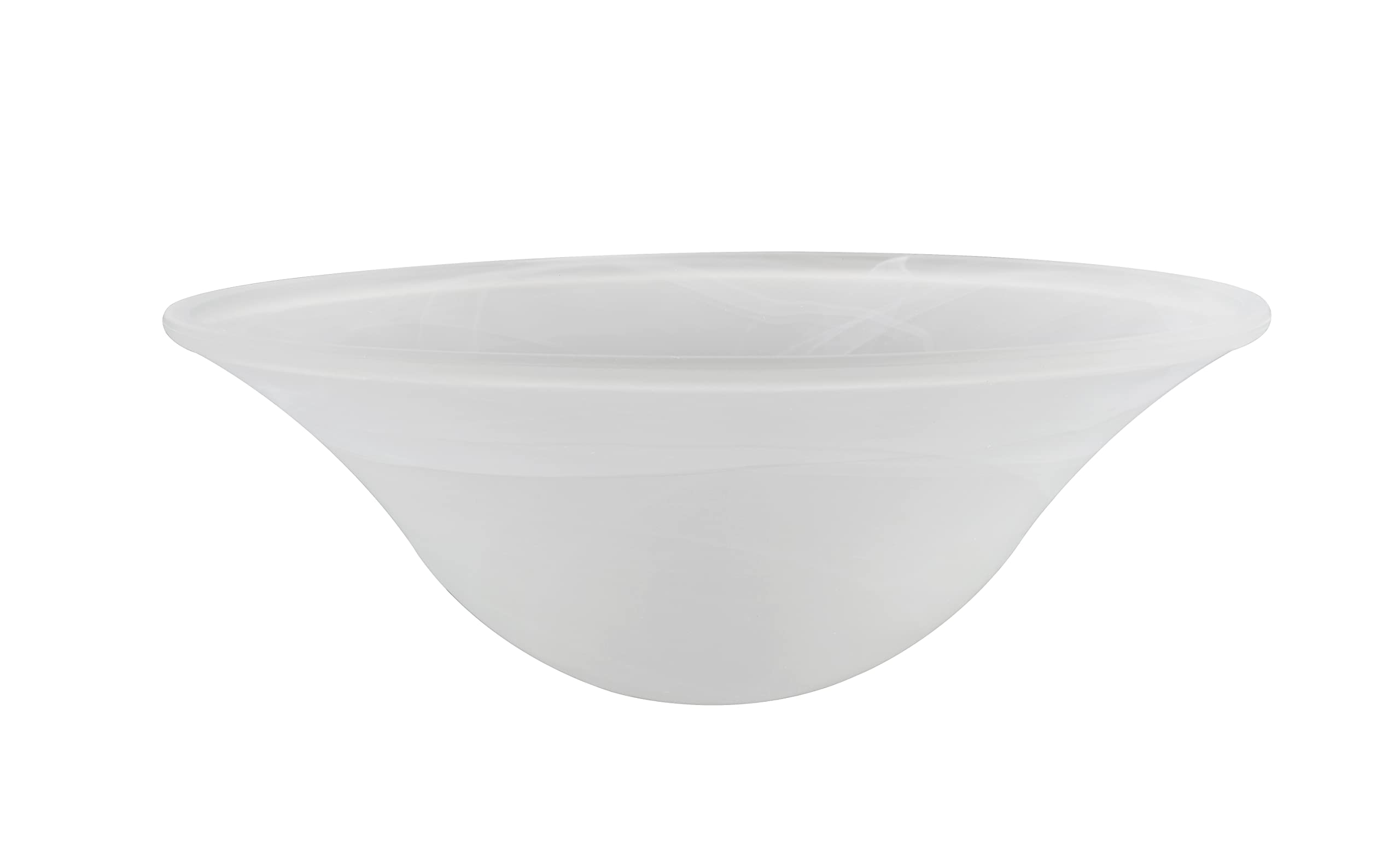 Aspen Creative 23112-01A Alabaster Shade for Medium Base Socket Torchiere, Swag Lamp and Pendant, 1-5/8" Fitter x 13-3/4" Diameter x 5-1/8" High, 1 Pack Replacement Glass, Frosted