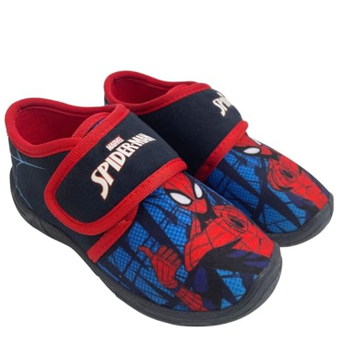 Leomil Spiderman Hausschuhe Hausschuhe Kinder Junge 25 Ideal für Kindergarten oder Zuhause Blau
