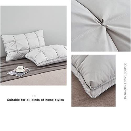 Oreiller de l'oie blanche cervical et moelleux en coton gris argenté