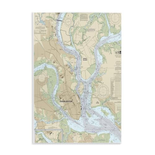 Charleston South Carolina, 13 x 19 Inch Mounted Print on Wall Plaque