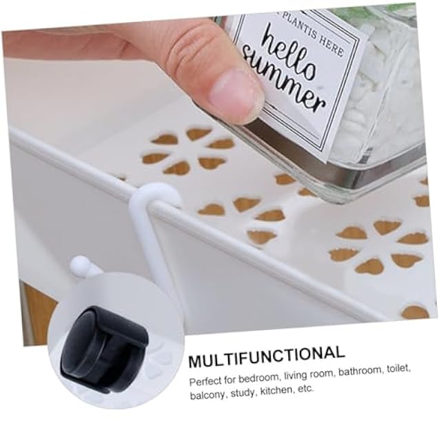 TEHAUX Removable Rolling Kitchen Storage Rack Wide Shelf with Wheels Organizer Cart for Home Bathroom Living Flexible Space-Saving Storage-Iihgucde