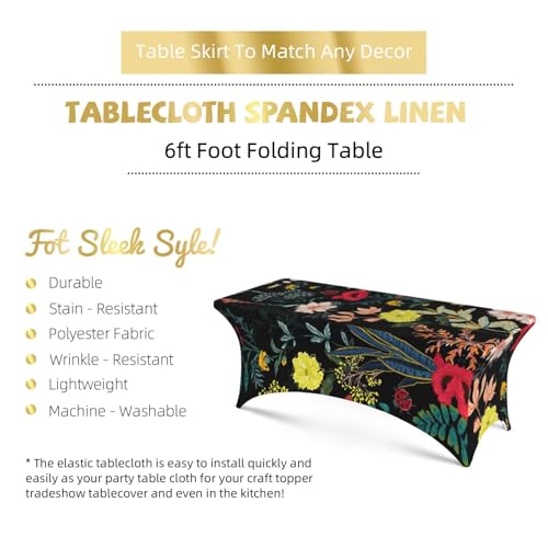 Nappe de table extensible imprimé bohème coloré lavable élasthanne 1m80 - 6