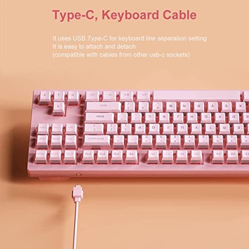 Akko 3087 Sakura Jelly Mechanical Keyboard with Cherry Red Switches, 18 RGB Lighting, Transparent Acrylic Case, PBT Pudding Keycaps, 80% Layout Pink TKL Keyboard for Girls Gift