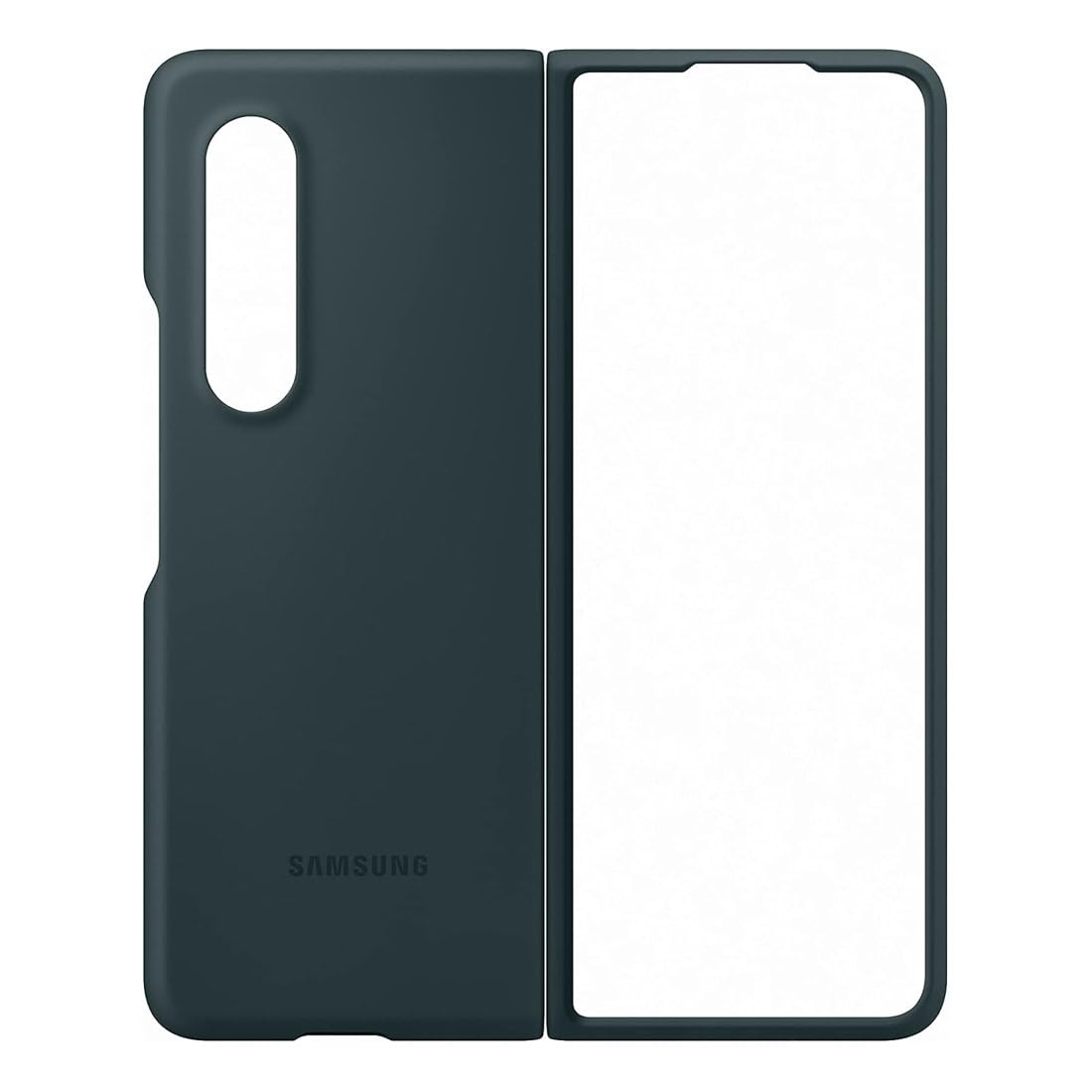 Samsung Silicone Cover Smartphone Cover EF-PF926 für das Galaxy Z Fold3 5G, Handy-Hülle, Silikon, Schutz Case, stoßfest, dünn und griffig, Grün