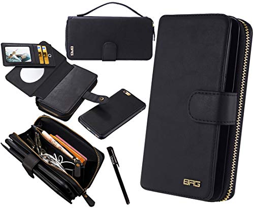 New Product Urvoix for iPhone 6S Plus/iPhone 7 Plus/iPhone 8 Plus Case, Premium Leather Zipper Wallet Handbag Detachable Removable Magnetic Case with Flip Card Holder Cover for iPhone 8Plus/7Plus/6SPlus (5.5")