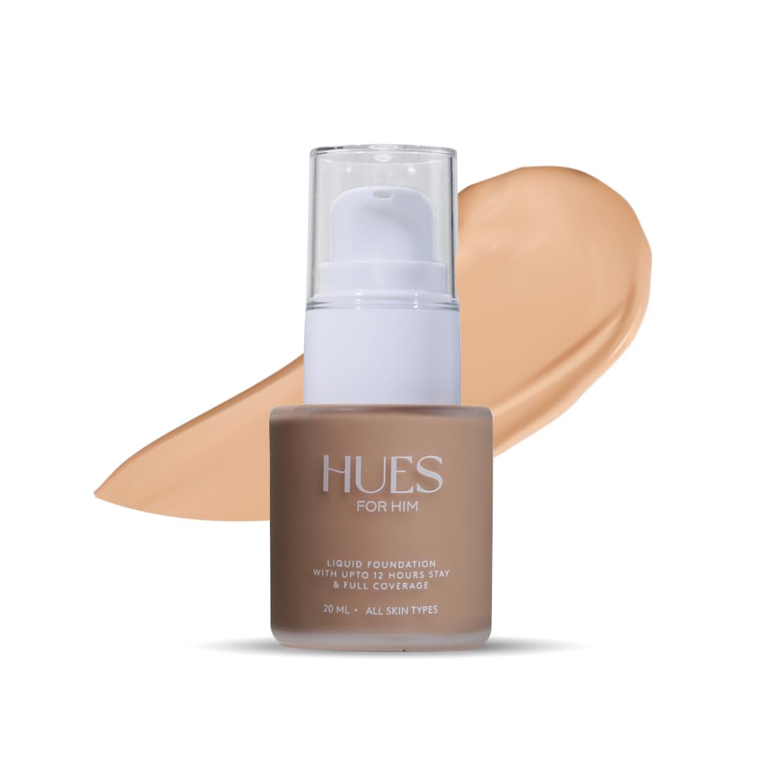 Foundation for Men – Full-Coverage, Lightweight & Hydrating Fit | Natural Coverage | Oil Control & Perfect Fit for Men’s Faces | Available in 4 Shades | Natural Glow, .67oz