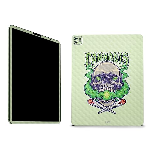 Image of MightySkins Carbon Fiber Skin Compatible with Apple iPad Pro 12.9 inch M2 6th Gen (2022) Full Wrap Kit - Skull and Joints | Protective Durable Textured Carbon Fiber Finish | Easy to Apply Made in The USA