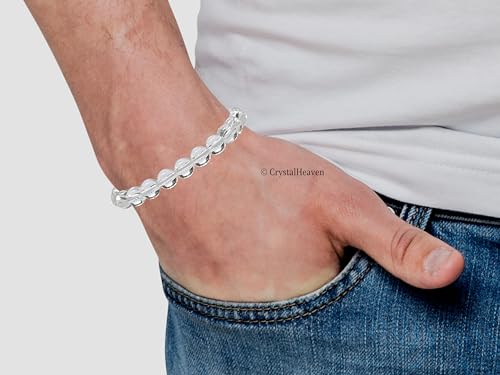 Image of Certified Clear Quartz Bracelet for Women Men with Healing Crystal
