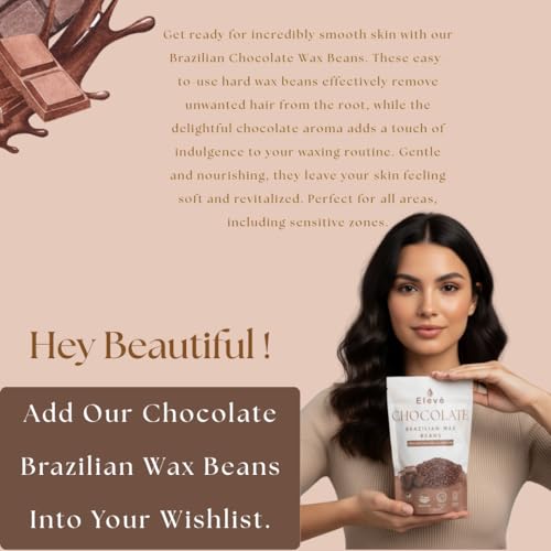Image of Eleve Brazilian Stripless Painless Hair Removal Wax For Men & Women| Quick & Easy Tan Removal Waxing For Face, Armpit & Bikini Areas Wax Beans Chocolate Wax For Women (100 Gm)