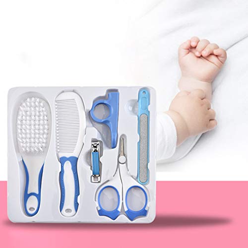 KINTRADE 6 Pcs Baby Nail Hair Daily Care Kit Newborn Kids Grooming Brush and Manicure Set, Pink - Image 4