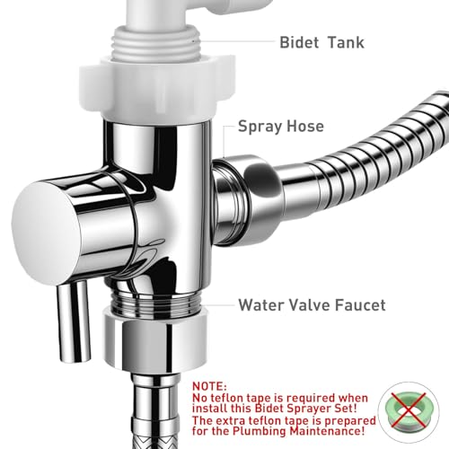 Handheld Toilet Bidet Sprayer for Toilet-Adjustable Water Pressure Control with Bidet Hose for Feminine Wash, Jet Sprayer for Toilet Muslim Shower, Bidet Faucet Cloth Diaper for Baby Wash thumbnail 3