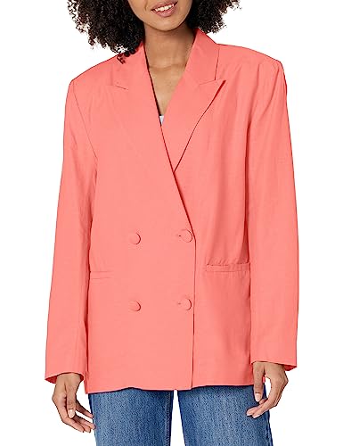 Steve Madden Odzież damska Baldwin Blazer, Porcelanowa róża, S
