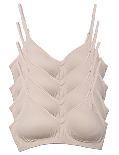 Image of Kalon Women's 4 Pack Demi Padded Bralette Wireless Comfortable Bra