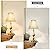Bell Lamp Shades Set of 2, Beige Shade Replacement for Table Lamps, Floor Lamps, 6"Top x 13"Bottom x 10"High, Fabric Natural Linen Hand Crafted(Spider Fitter), Harp Holders Included, Assembly Required