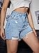 SweatyRocks Women's High Waist Denim Shorts Pale Blue S