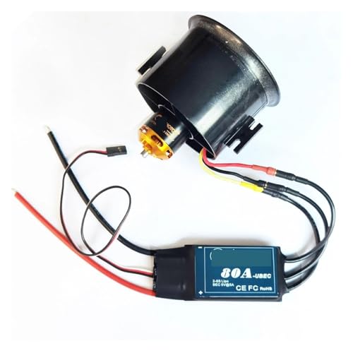 Moteur brushless QF2827 2600KV à haute poussée avec ESC 80A et turbine 70mm 12 pales