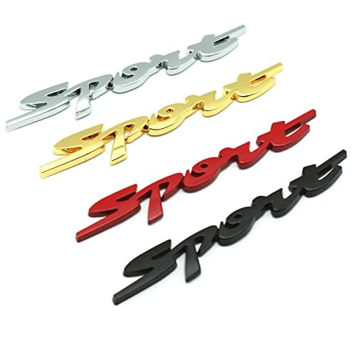 Image of 3D Metal Sport Logo Car Trunk Tailgate Emblem Badge Decal Sticker Red (Gold) Gold,Red