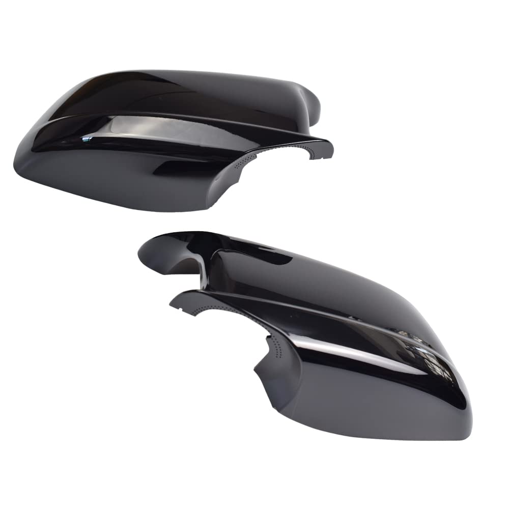 Calotta Specchio Retrovisore a Sinistra Destra Coperchi a specchio laterale per B-MW Serie 5 F10 F11 F18 Pre-Lci 2011 2012 2013 (Nero Brillante)