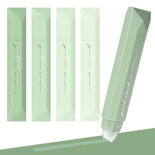 FREEORR 4 Pcs Double Sided Tape Roller Pen Scrapbooking Office Crafts-Green