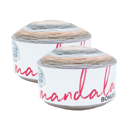 Image of Lion Brand Yarn Mandala Bonus Bundle Multicolor Yarn for Knitting, Crocheting, and Crafting, 2 Cakes, Chewy