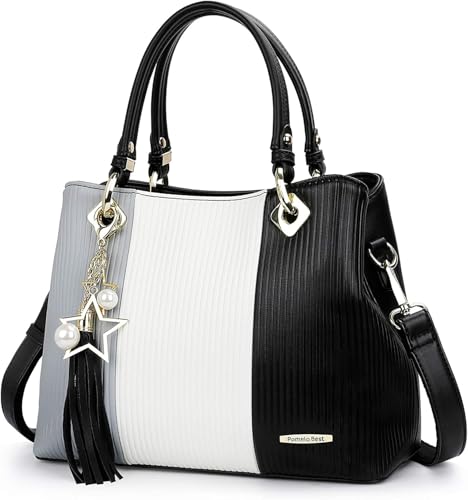 Image of Pomelo Best Purses and Handbags for Women with Multiple Pockets, Leather Top Handle Satchel Fashion Tote Shoulder Bags Ladies