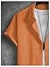 SOLY HUX Men's 2 Piece Shorts Sets Casual Beach Outfits Short Sleeve Button Down Hawaiian Shirt Sets Plain Orange X-Large