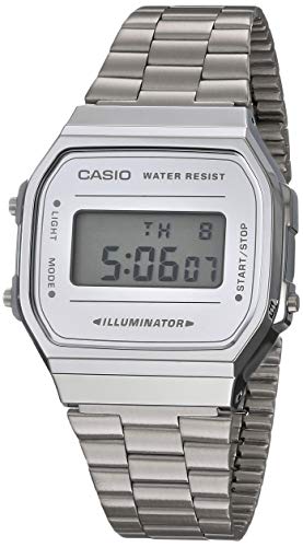 Catálogo de Reloj Plata Top 10. 45 Casio A168WEM-7VT Reloj para Unisex Adulto, Plata/Gris