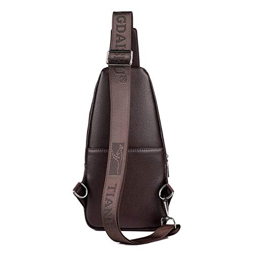 Sacs poitrine en cuir pour homme avec sangle croisée ajustable - 3