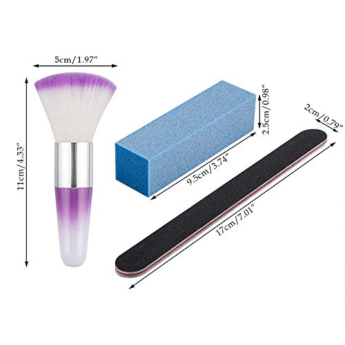 YuCool weicher Staubentferner für Nagelkunst, tragbar, langer Griff, Reinigungsbürste für Acrylnägel und Make-up, Puder… – Bild 3