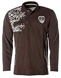  Signum Herren Polo Langarm Shirt Longsleeve Ski Braun L