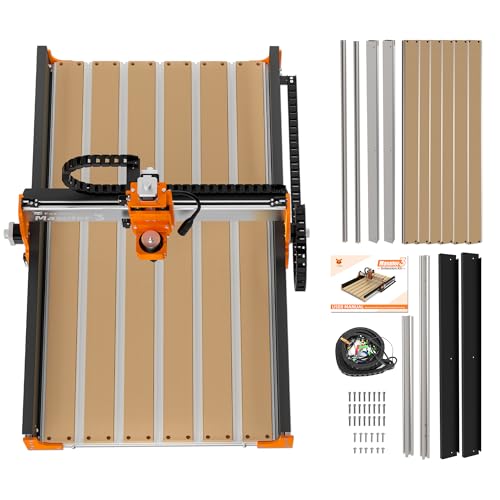 FoxAlien 4080 Extension Kit for Masuter 3 CNC Router Machine, with Upgraded T-slot Hybrid Spoilboard for Y-axis (Extend Y-axis to 800mm)