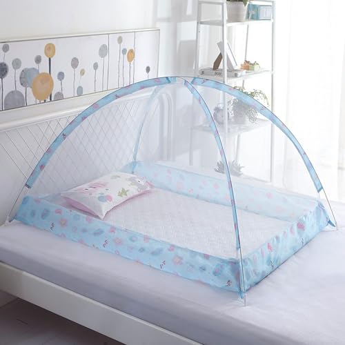 Crib Mosquito Net Breathable Crib Netting Canopy Universal Size Crib Tent Foldable Protection Mesh Net Cover Arched Crib Bug Netting Full Cover Easy...