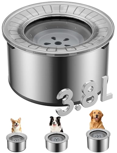 Heouvo 1 Gallon Large Dog Water Bowl No...