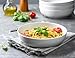 KooK Pasta Bowl, Salad Bowls, Bowls, Serving Bowls, Soup, Ceramic, Large Capacity, Microwave & Dishwasher Safe, Set of 4, 40 Oz, (White)