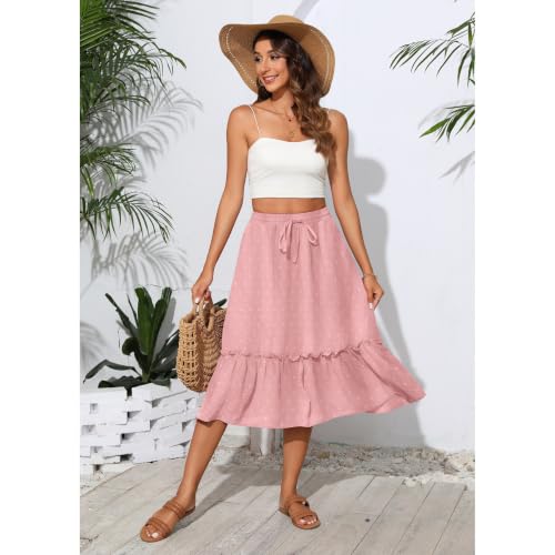 Image of Witsmile High Waist Tiered Skirts for Women Flowy Skirts for Women Long Length with Pockets 2026 Fashion Trendy