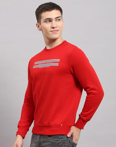 Image of Monte Carlo Mens Regular Fit Full Sleeve Round Neck Solid Winter Sweatshirt