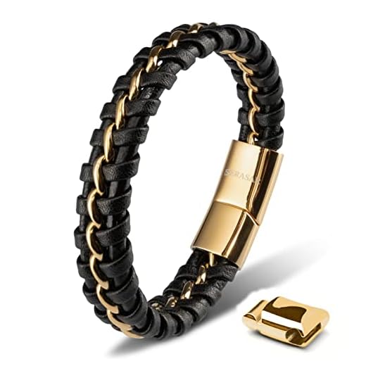 20cm guld herrarmband läder armband armband herr läderarmband herrarmband arm smycken läder smycken herrsmycken armband flätat armband läder wrap armband läder kedja armband män läder armband