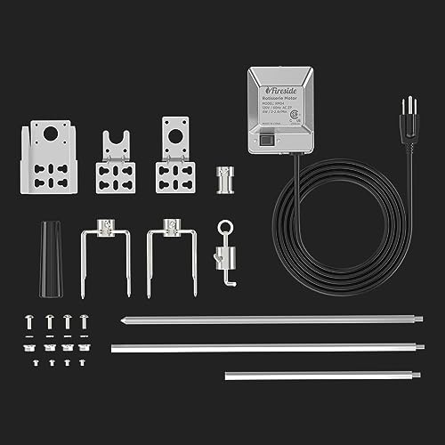 TURBRO Stainless Steel Rotisserie Kit for Gas Grills with A Cookbox up to 39’’ - Includes 4W Electric Motor, 34’’ - 45’’ × 5/16" Square Spit Rod, Meat Forks, Counterweight - for Outdoor BBQ by TURBRO - Image 5