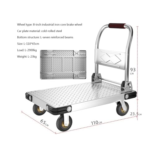 Carretilla plegable de acero industrial grande miniatura 2