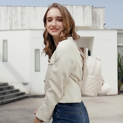 Girls Fashion Mini Backpack Purse Small Cute Plaid Leather Women Backpacks Little Bag - Image 3